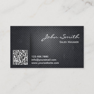 Carte de visite de directeur commercial de code en