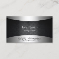 Carte de visite de directeur de casting de noir de