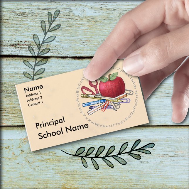 Carte de visite de directeur d'école (Créateur téléchargé)