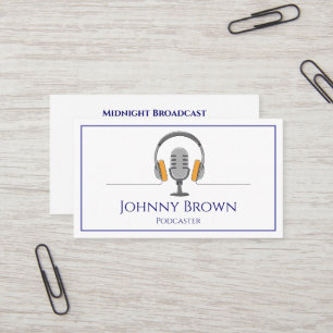 Carte de visite de disc jockey pour podcaster