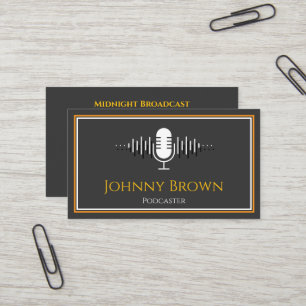 Carte de visite de disc jockey pour podcaster