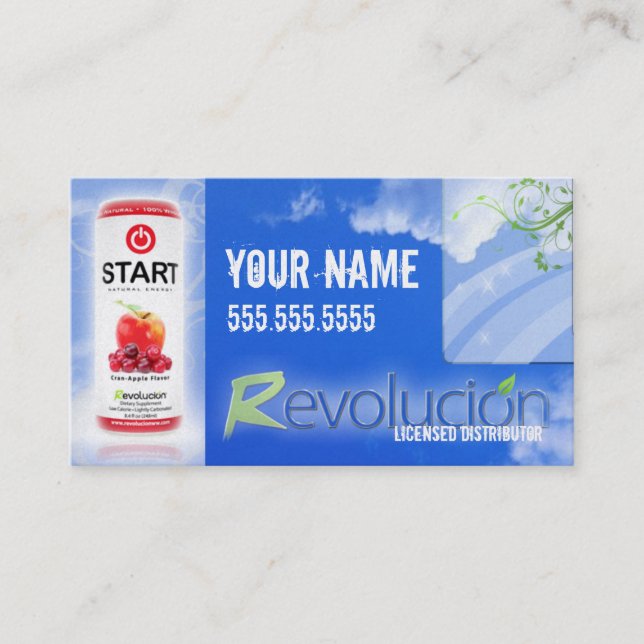 Carte de visite de distributeur de REVOLUCION (Devant)
