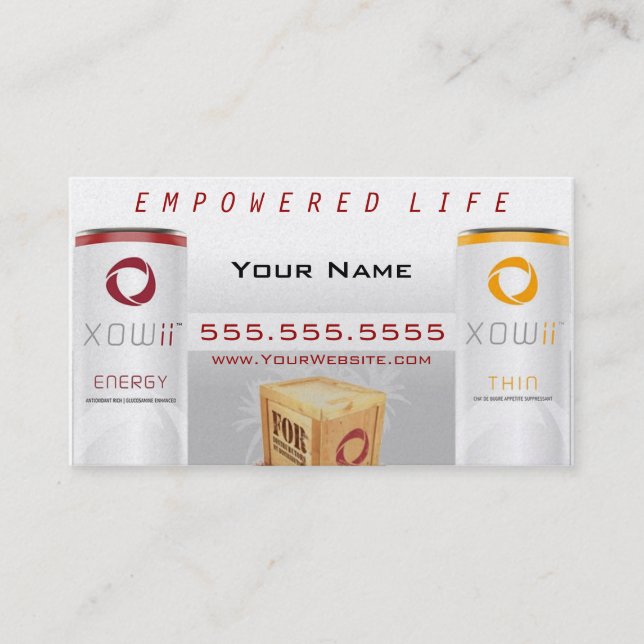 Carte de visite de distributeur de Xowii (Devant)