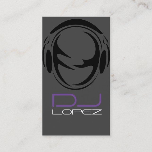 Carte de visite de DJ cool musique (Devant)