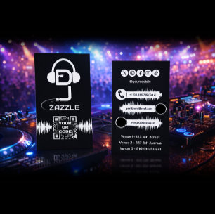 Carte de visite de DJ Deejay Disc Jockey