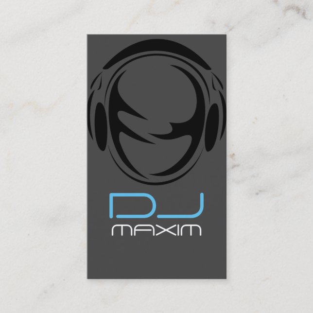 Carte de visite de DJ musique cool (Devant)