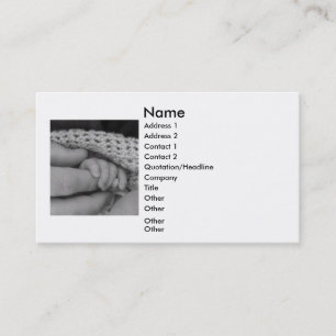 carte de visite de doigts de bébé