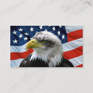 Carte de visite de drapeau américain d'Eagle