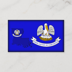 Carte de visite de Drapeau-Carte de la Louisiane