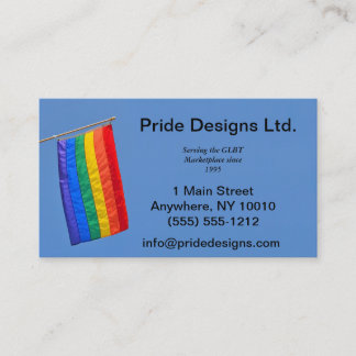 Carte de visite de drapeau de gay pride