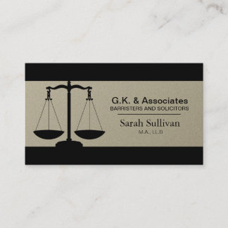 Carte de visite de droit - Avocat simple en pubero