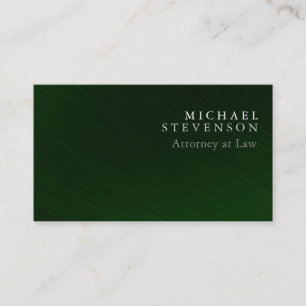 Carte de visite de droit de l'avocat Vert élégant
