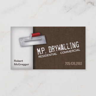 Carte de visite de Drywalling - truelle et texture