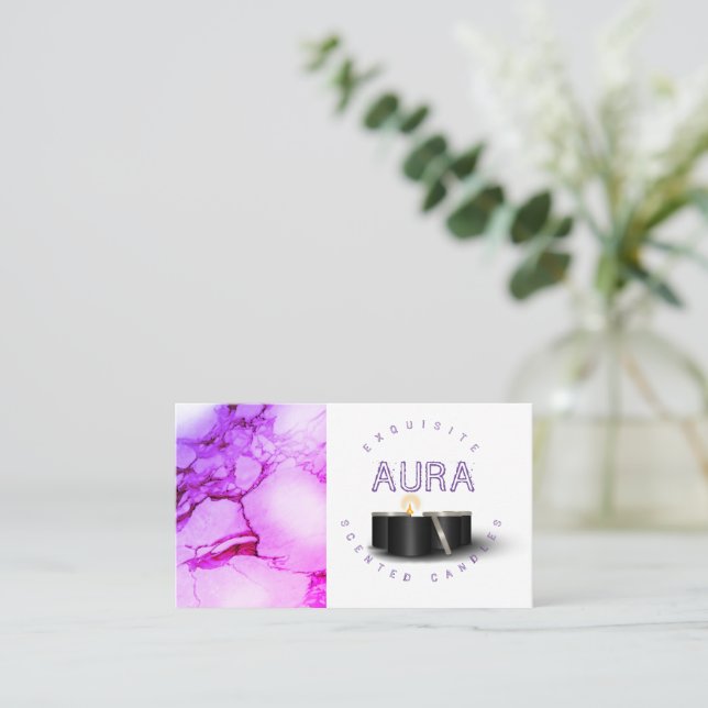 Carte de visite de fabrication de bougies (Debout devant)