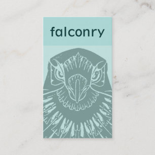 Carte de visite de faucon de Nouveau d'art - Teal