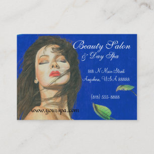 Carte de visite de femme de spa de beauté et de