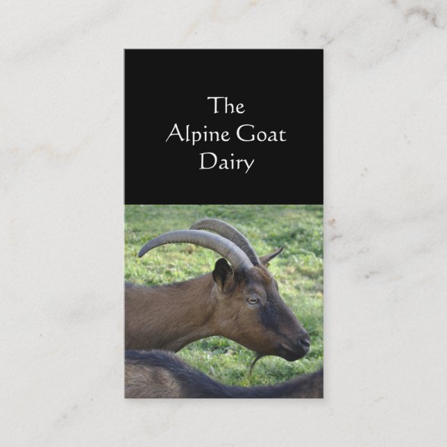 Carte de visite de ferme de chèvre (Devant)