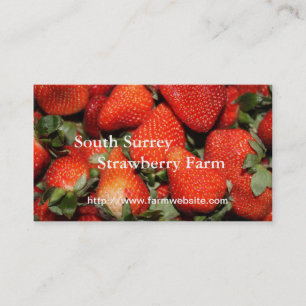 carte de visite de ferme de fraises