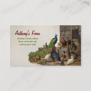 carte de visite de ferme de poulet