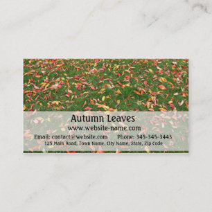 Carte de visite de feuille d'automne