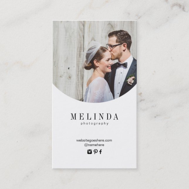 Carte de visite de feuille d'or de Melinda (Devant)