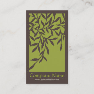Carte de visite de feuille (vert)