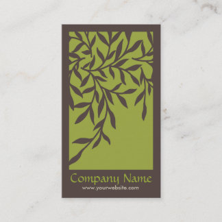 Carte de visite de feuille (vert)