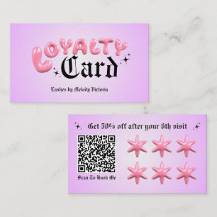 Carte de visite de fidélité Bubly Purple