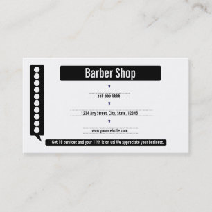 Carte de visite de fidélité de client de salon d