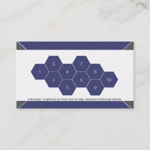 Carte de visite de fidélité de client de salon d