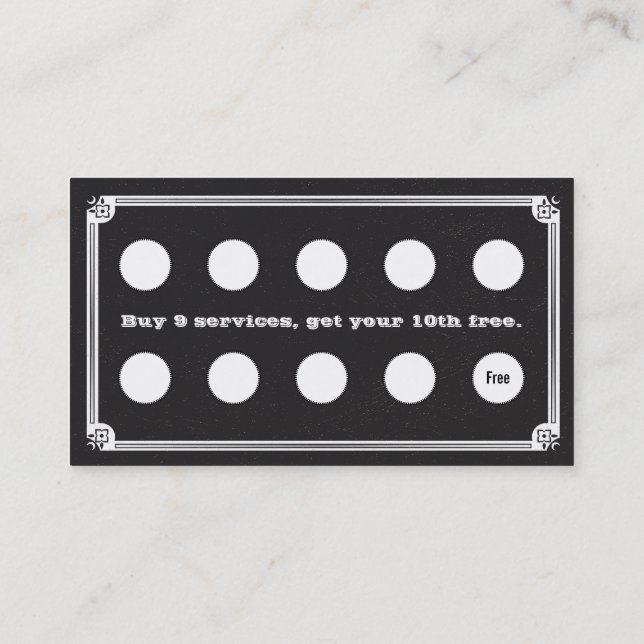 Carte de visite de fidélité de client de salon de (Dos)