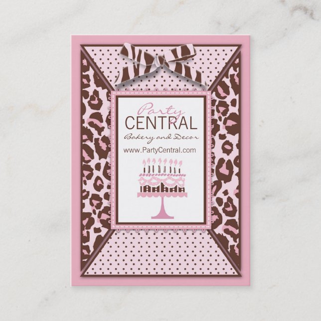 Carte de visite de fille de guépard (Devant)