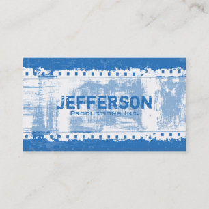 Carte de visite de Film Noir Blue Grunge Style