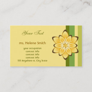 Carte de visite de fleur