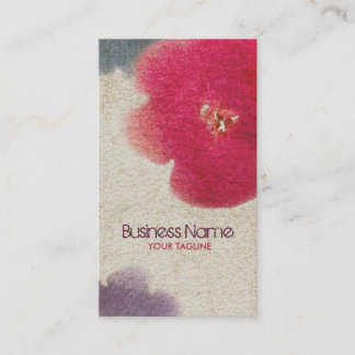 Carte de visite de fleur d'aquarelle