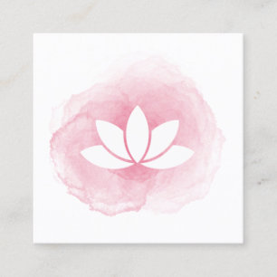 Carte de visite de fleur de Lotus d'aquarelle