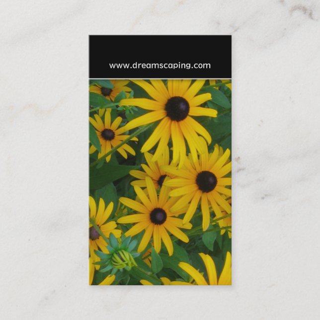 Carte de visite de fleur de Susan observé par noir (Devant)