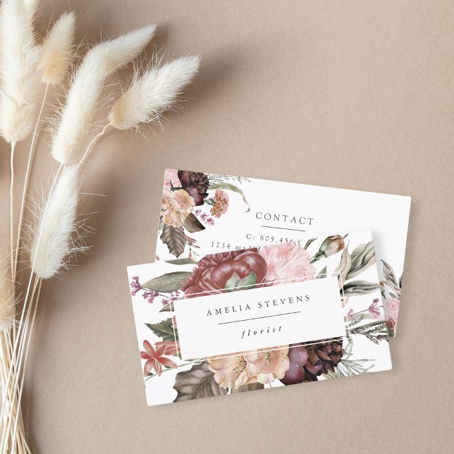 Carte de visite de fleuriste Boho Bouquet (Créateur téléchargé)