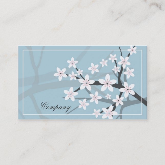 Carte de visite de fleurs de cerisier (Devant)