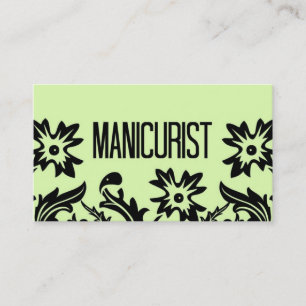 Carte de visite de fleurs manicuriste