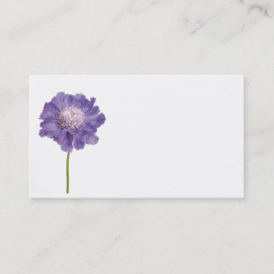 Carte de visite de fleurs violettes