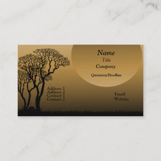 Carte de visite de Forêt foncée, Beige doré