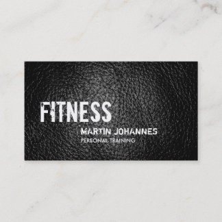 Carte de visite de formateur personnel en cuir