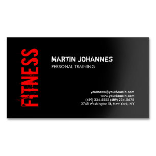 Carte de visite de formation personnel Red Black F