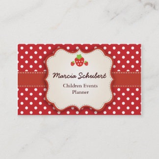 Carte de visite de fraise