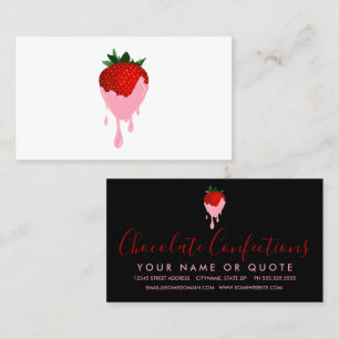 carte de visite de fraise chocolat fraise fraise