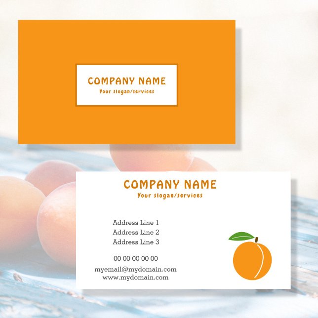 Carte de visite de fruits d'abricot (Apricot Fruit Business Card)