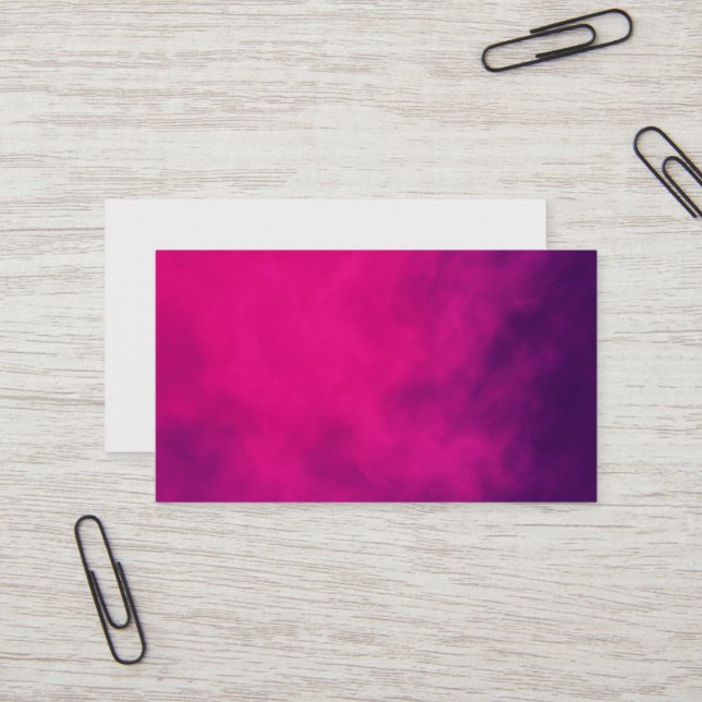 Carte de visite de fumée rose Neon - Personnalisab (Devant/Arrière en situation)
