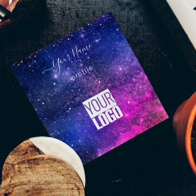 carte de visite de galaxie violette (Créateur téléchargé)