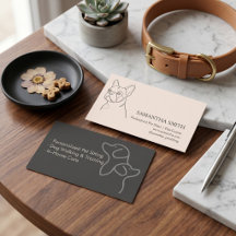 Carte de Visite de Garde d'Animaux Minimaliste | L